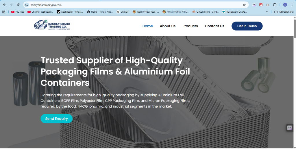 Bankey Bihari Trading Co Website Screenshot
